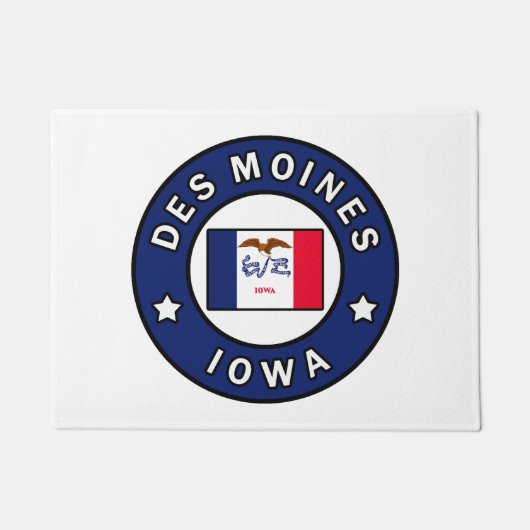 Des Moines Iowa Deurmat (Voorkant)