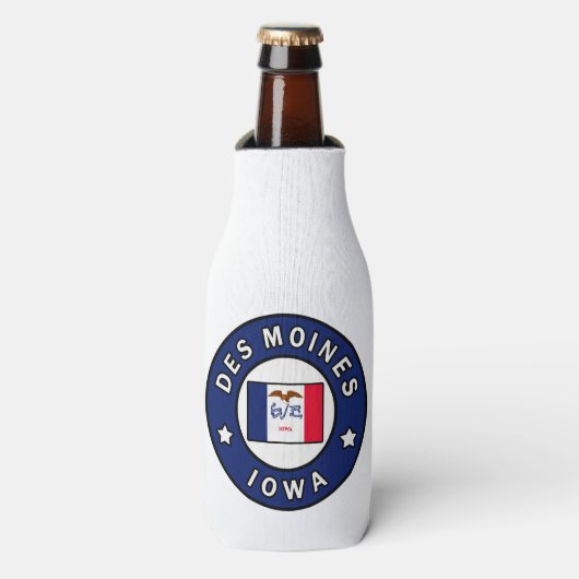 Des Moines Iowa Flesjeskoeler (Fles Voorkant)