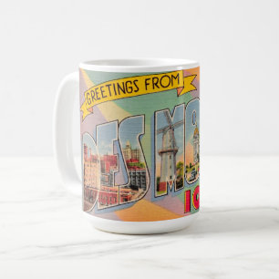 Des Moines Iowa Groeten Postkaart Mok