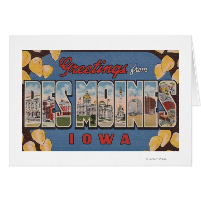 Des Moines, Iowa - Grote letterscènes 2 (Voorkant Horizontaal)