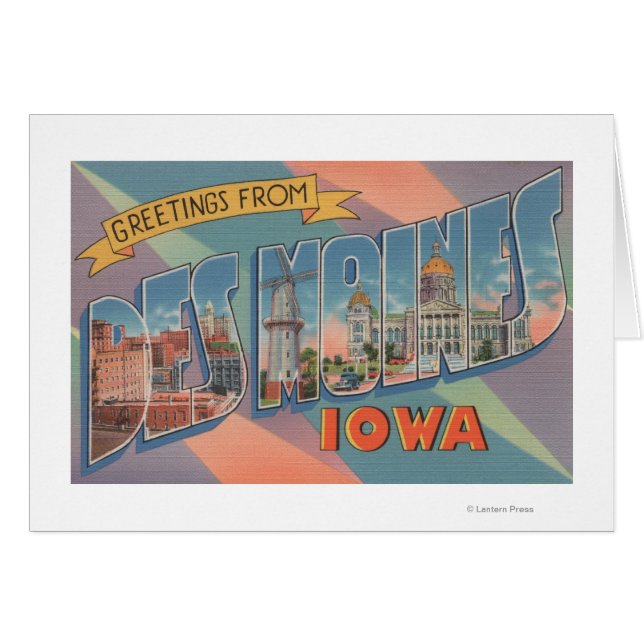 Des Moines, Iowa - Grote letterscènes 3 (Voorkant Horizontaal)