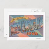 Des Moines, Iowa - Grote letterscènes 3 Briefkaart (Voorkant / Achterkant)