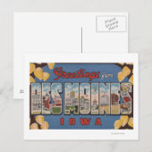 Des Moines, Iowa - Grote Scènes 2 van de Brief Briefkaart (Voorkant / Achterkant)
