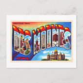 Des Moines Iowa IA  groot Briefkaart (Voorkant)