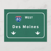 Des Moines Iowa ia Interstate Highway Freeway : Briefkaart (Voorkant)