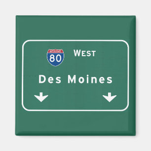 Des Moines Iowa ia Interstate Highway Freeway : Magneet