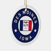 Des Moines Iowa Keramisch Ornament (Rechts)