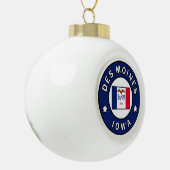 Des Moines Iowa Keramische Bal Ornament (Links)