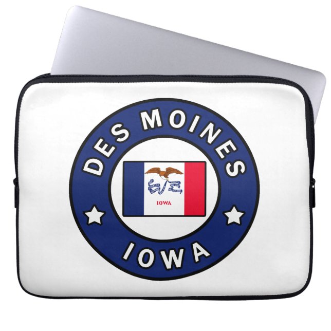 Des Moines Iowa Laptop Sleeve (Voorkant)