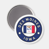 Des Moines Iowa Magneet (Voorkant / Achterkant)