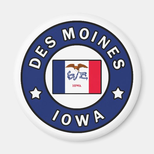 Des Moines Iowa Magneet (Voorkant)