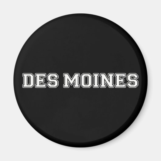 Des Moines Iowa Magneet (Voorkant)