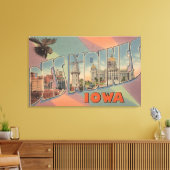 Des Moines, Iowa (Moose Head) Canvas Afdruk (Insitu (Woonkamer))
