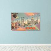 Des Moines, Iowa (Moose Head) Canvas Afdruk (Insitu (Houten vloer))