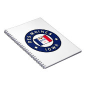 Des Moines Iowa Notitieboek (Rechterzijde)