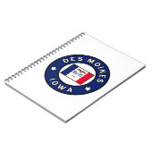 Des Moines Iowa Notitieboek (Linkerzijde)