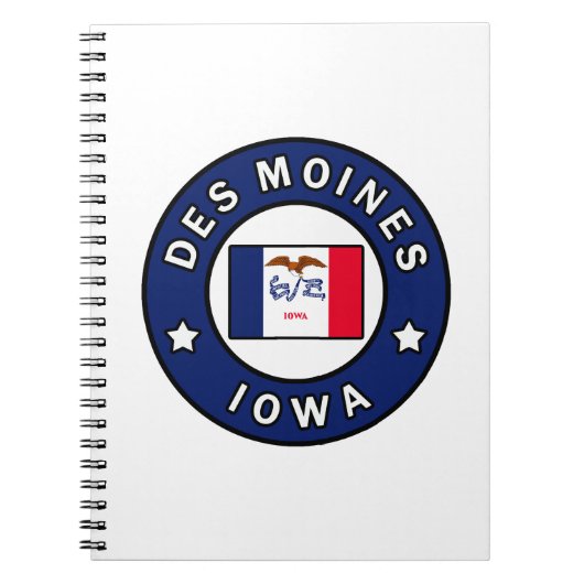 Des Moines Iowa Notitieboek (Voorkant)
