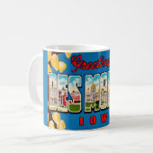 Des Moines Iowa Retro Postkaart Mok (Voorkant links)