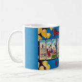 Des Moines Iowa Retro Postkaart Mok (Links)
