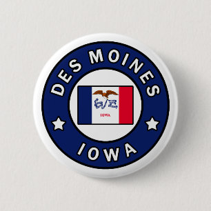 Des Moines Iowa Ronde Button 5,7 Cm