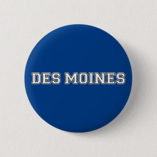 Des Moines Iowa Ronde Button 5,7 Cm