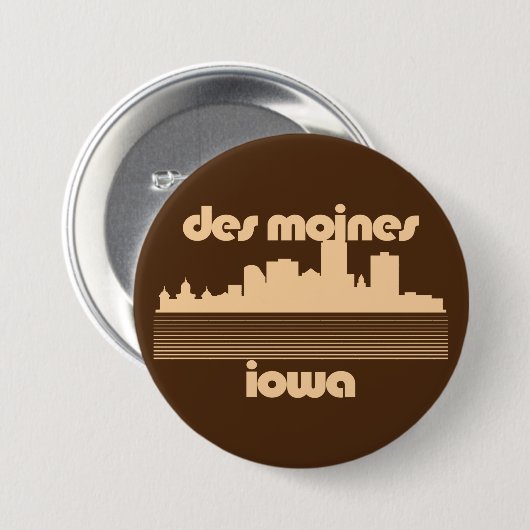 Des Moines, Iowa Ronde Button 7,6 Cm (Voorkant /achterkant)
