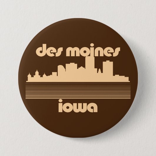 Des Moines, Iowa Ronde Button 7,6 Cm (Voorkant)