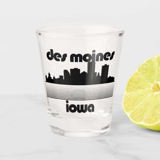 Des Moines, Iowa Shot Glas (Voorkant)