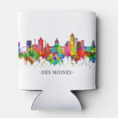 Des Moines Iowa Skyline Blikjeskoeler (Achterkant)