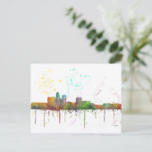 DES MOINES IOWA SKYLINE BRIEFKAART (Staand voorkant)