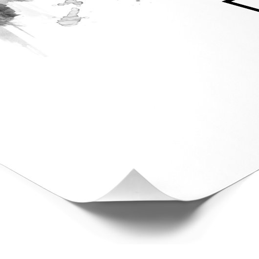 Des Moines Iowa Skyline BW Perfect Poster (Hoek)