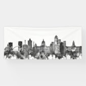 Des Moines Iowa Skyline BW Spandoek (Horizontaal)