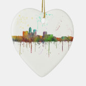 DES MOINES IOWA SKYLINE KERAMISCH ORNAMENT (Rechts)