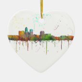 DES MOINES IOWA SKYLINE KERAMISCH ORNAMENT (Voorkant)