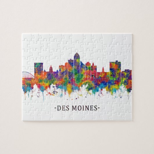 Des Moines Iowa Skyline Legpuzzel (Horizontaal)