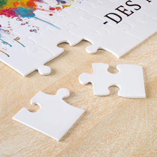 Des Moines Iowa Skyline Legpuzzel (Zijkant)