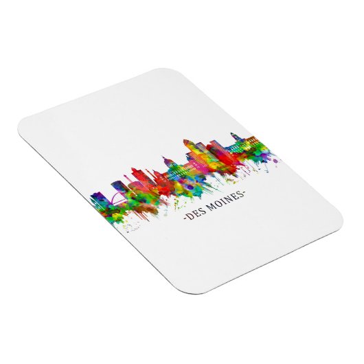 Des Moines Iowa Skyline Magneet (Rechterzijde)