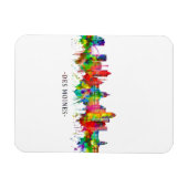 Des Moines Iowa Skyline Magneet (Horizontaal)