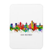 Des Moines Iowa Skyline Magneet (Verticaal)