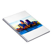 Des Moines Iowa Skyline Notitieboek (Rechterzijde)