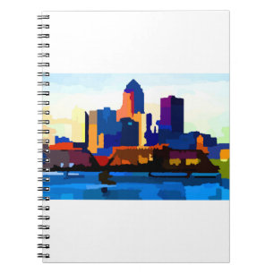 Des Moines Iowa Skyline Notitieboek