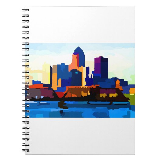 Des Moines Iowa Skyline Notitieboek (Voorkant)