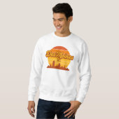 Des Moines Iowa Skyline Sunset | Retro City Pride Trui (Voorkant volledig)