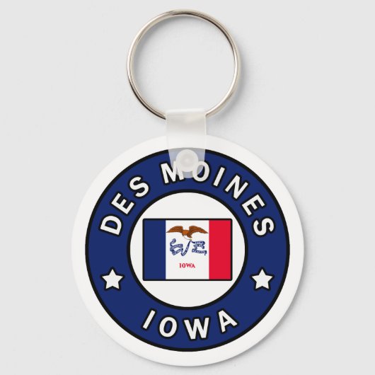Des Moines Iowa Sleutelhanger (Voorkant)