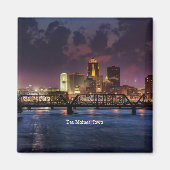 Des Moines, Iowa stadsgezicht Magneet (Voorkant)