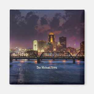 Des Moines, Iowa stadsgezicht Magneet
