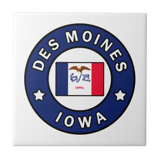 Des Moines Iowa Tegeltje (Voorkant)