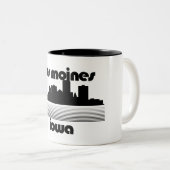 Des Moines, Iowa Tweekleurige Koffiemok (Voorkant rechts)