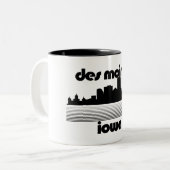 Des Moines, Iowa Tweekleurige Koffiemok (Voorkant links)