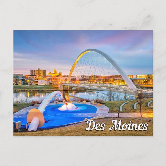 Des Moines, Iowa, Verenigde Staten Feestdagenkaart (Voorkant)